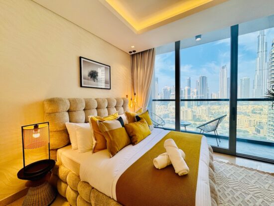 Stylish Studio w/ Burj View | Business Bay
