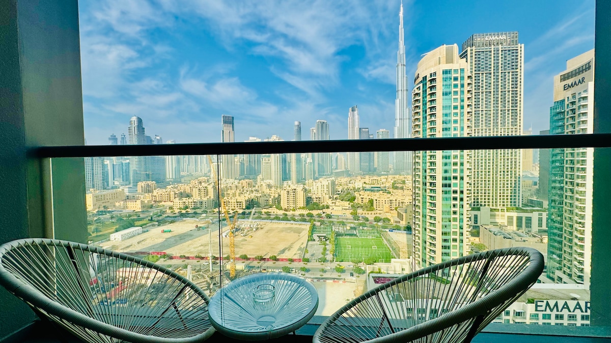 Stylish Studio w/ Burj View | Business Bay